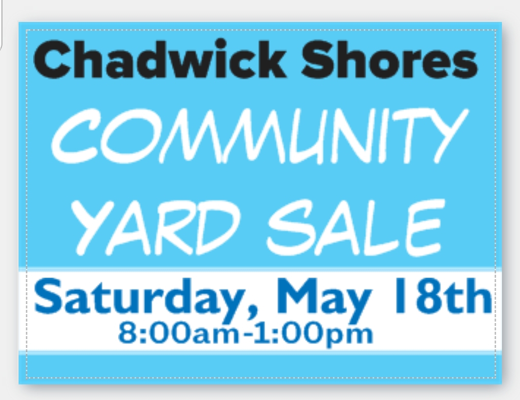 chadwick shores community yard sale